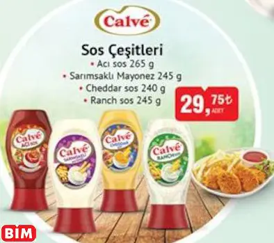 CALVE SOS ÇEŞİTLERİ CALVE SOS ÇEŞİTLERİ